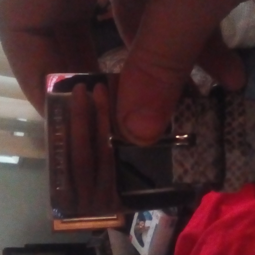 Unisex Michael kors large snake print belt.